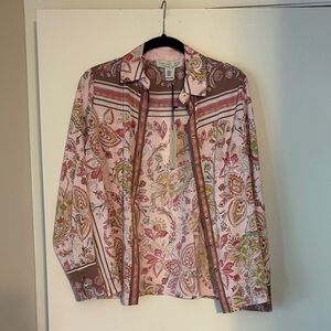 Rachel Zoe Pink and Brown Floral Blazer